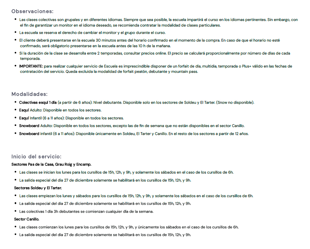 Actividades de Invierno